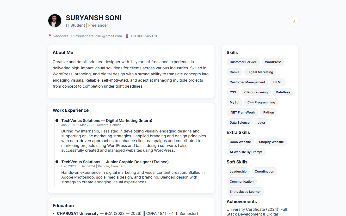 Freelance Developer Portfolio