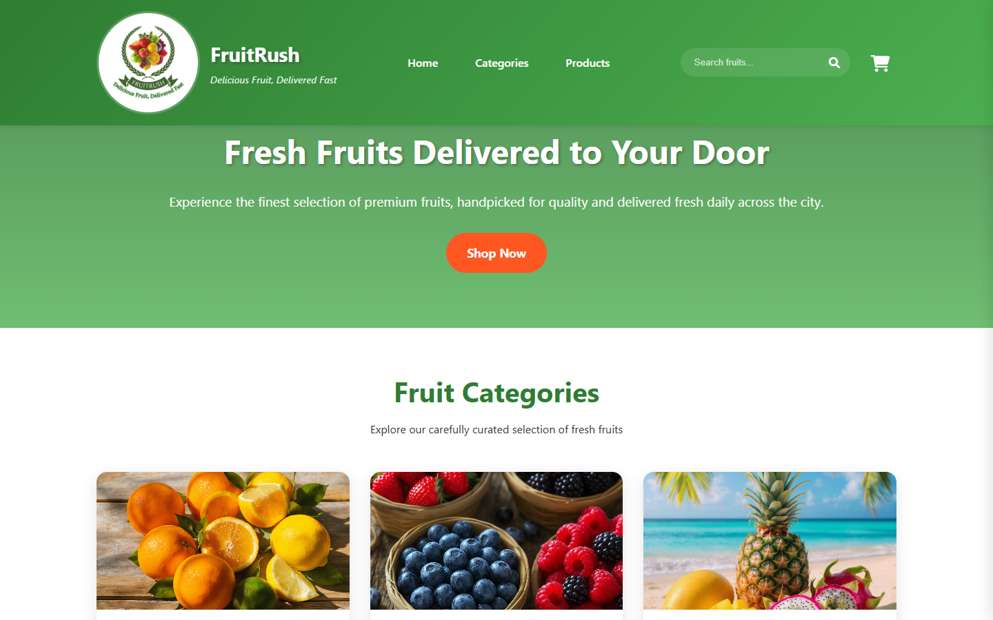 Organic Fruits eCommerce